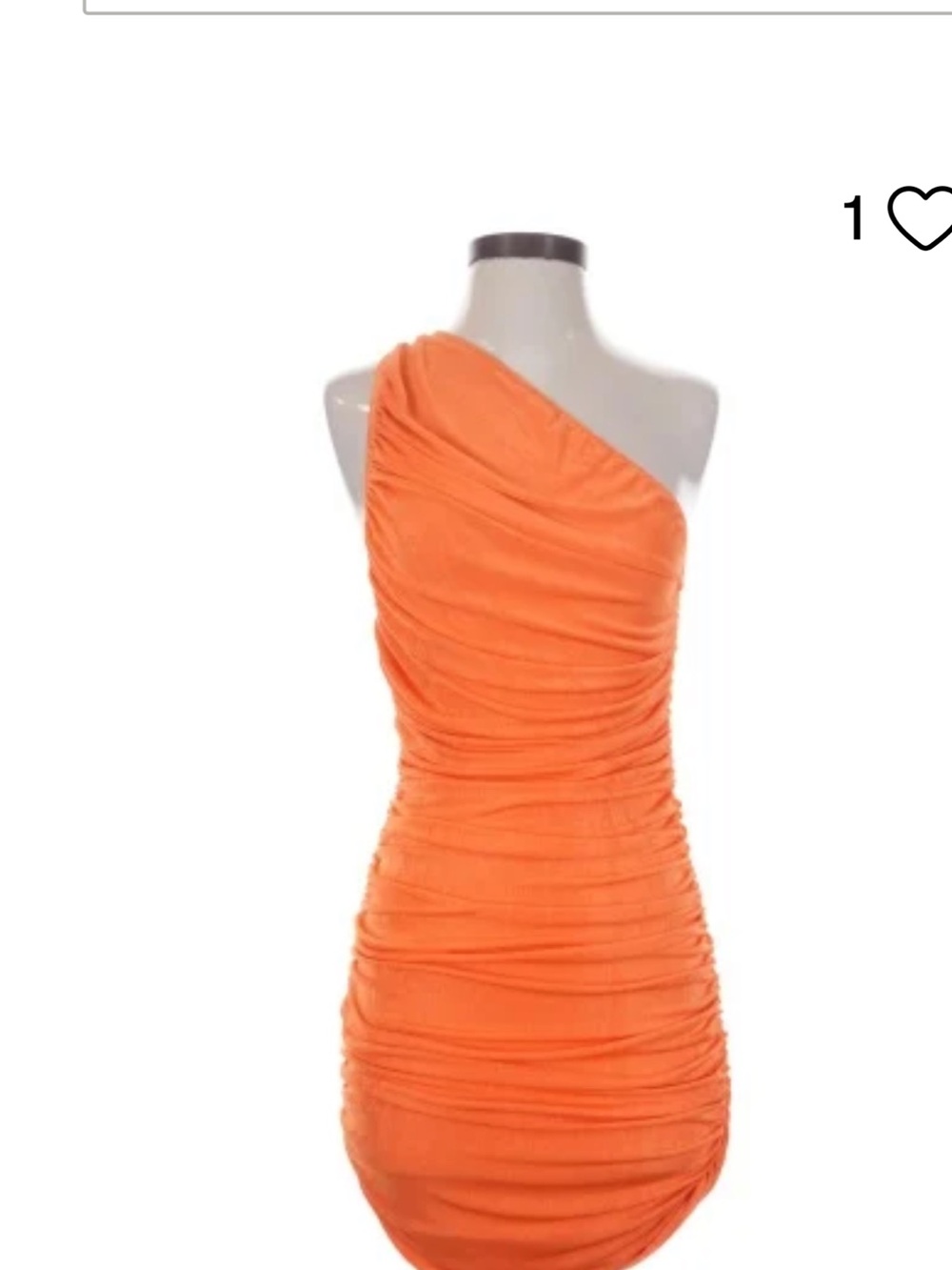 Lioness One-Shoulder Ruched Orange Mini Dress